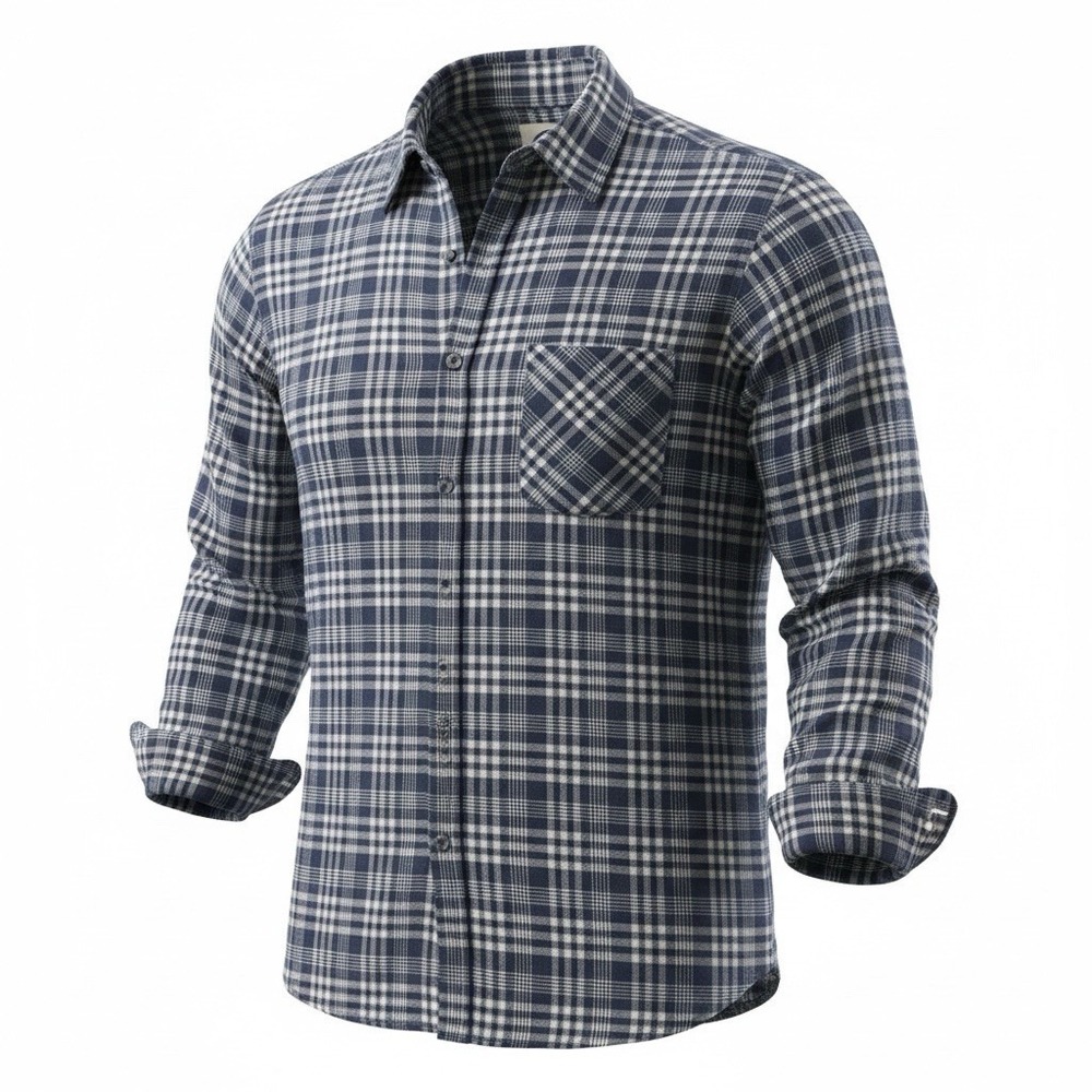 Jackson Hole Long Sleeve Blue‎ Plaid Flannel Button Front Shirt Mens Size Large